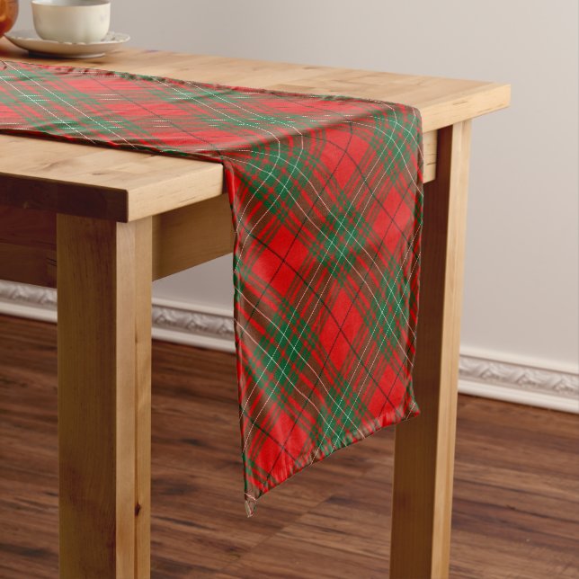 Clan Cumming Tartan Long Table Runner (In Situ)