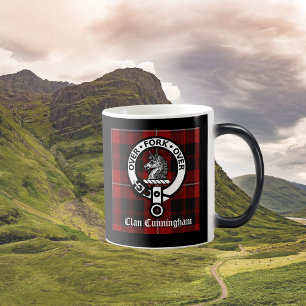 Clan Cunningham Badge & Tartan Coffee Mug
