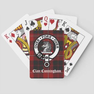 Clan Cunningham Crest Badge and Tartan Playing Cards