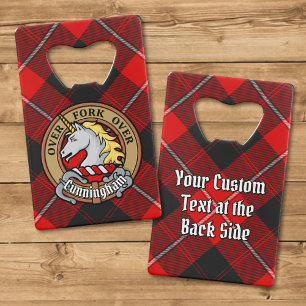 Clan Cunningham Crest over Tartan