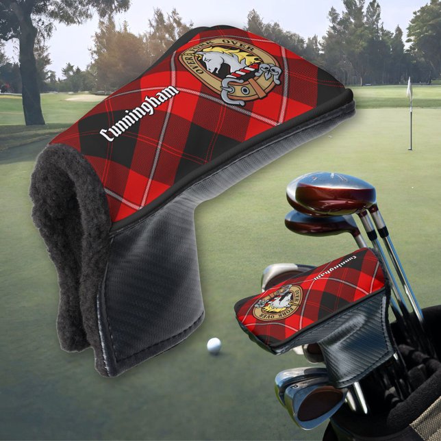 Clan Cunningham Crest over Tartan Golf Head Cover (Creator Uploaded)
