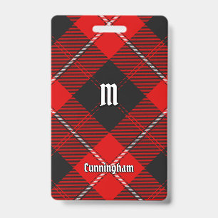 Clan Cunningham Tartan ID Badge