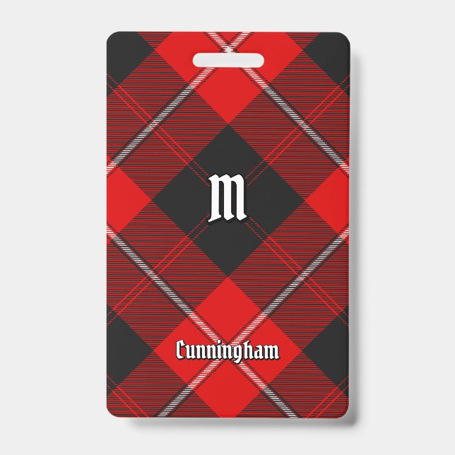 Clan Cunningham Tartan ID Badge (Front)