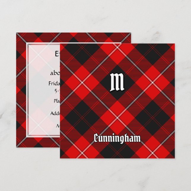 Clan Cunningham Tartan Invitation (Front/Back)