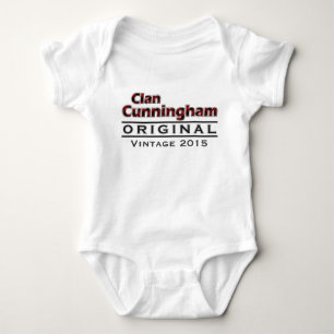 Clan Cunningham Vintage Customise Your Birthyear Baby Bodysuit