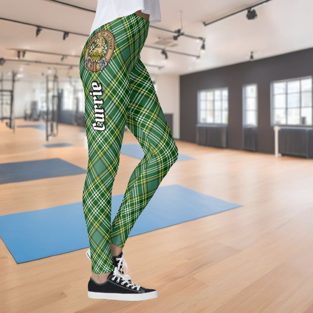 Clan Currie Lion Crest over Tartan Leggings (Creator Uploaded)