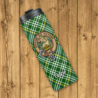 Clan Currie Lion Crest over Tartan