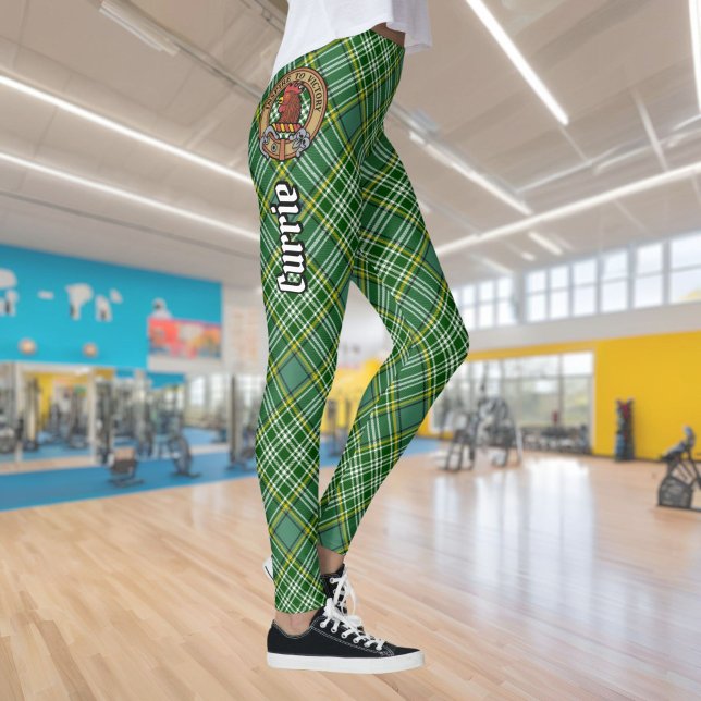Clan Currie Rooster Crest over Tartan Leggings (Creator Uploaded)