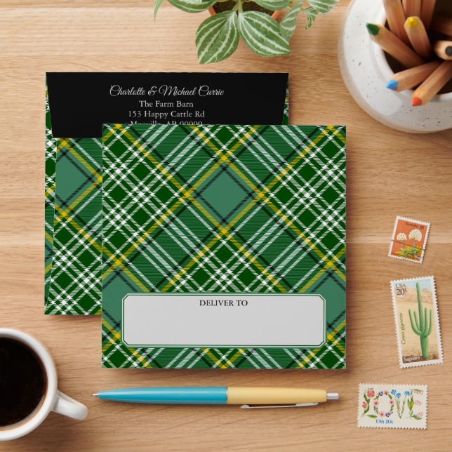 Clan Currie Tartan Envelope (Desk)