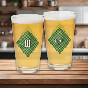 Clan Currie Tartan Glass