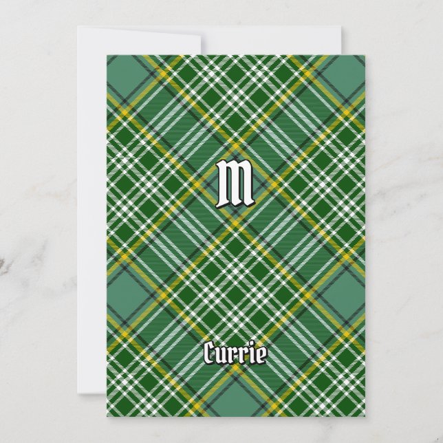 Clan Currie Tartan Invitation (Front)
