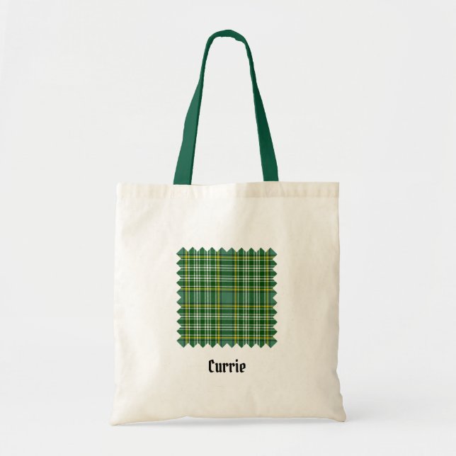 Clan Currie Tartan Tote Bag (Front)