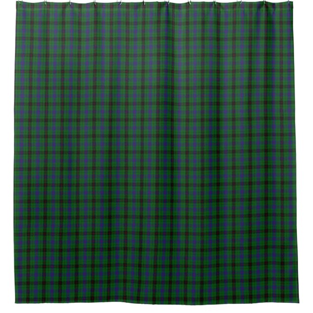 Clan Davidson Classic Scottish Tartan Shower Curtain (Front)