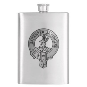 Clan Davidson Crest Hip Flask