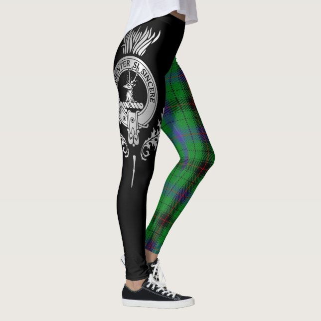 Clan Davidson Crest & Tartan Leggings (Right)