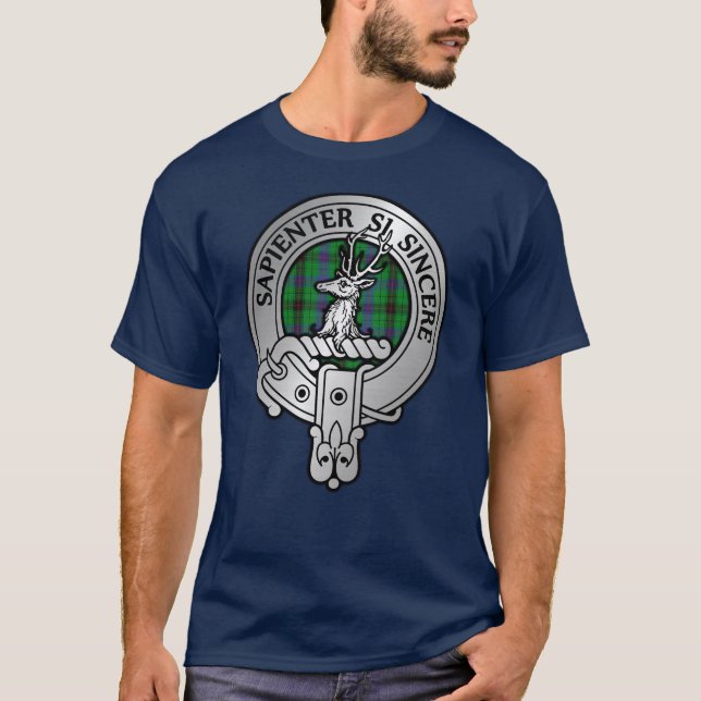 Clan Davidson Crest & Tartan T-Shirt (Front)