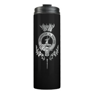 Clan Davidson Crest & Tartan Thermal Tumbler