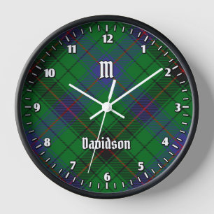 Clan Davidson Tartan Clock