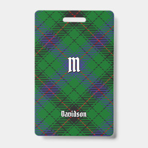 Clan Davidson Tartan ID Badge