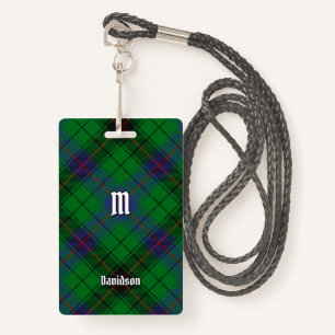 Clan Davidson Tartan ID Badge