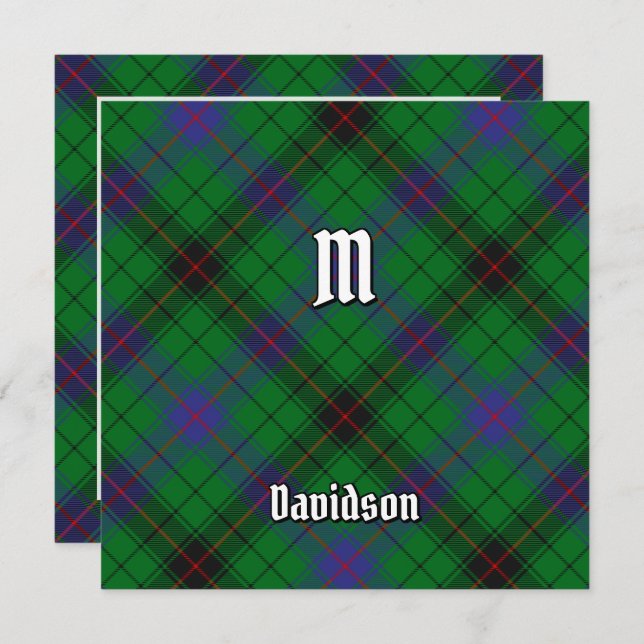 Clan Davidson Tartan Invitation (Front/Back)