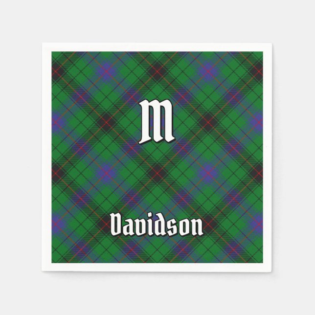 Clan Davidson Tartan Napkin (Front)