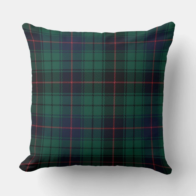 Clan Davidson Tartan Plaid Cushion (Front)