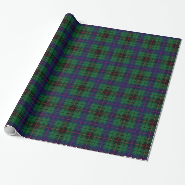 Clan Davidson Tartan Wrapping Paper (Unrolled)