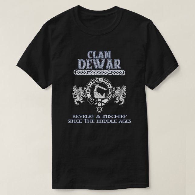 Clan Dewar crest Scottish clans Scottish surname T-Shirt (Design Front)