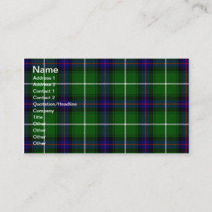 Clan Donald Macdonald Tartan Business Card