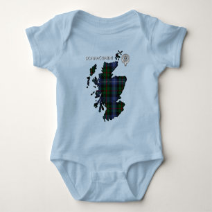 Clan Donnachaidh (Robertson) Crest /Hunting Tartan Baby Bodysuit