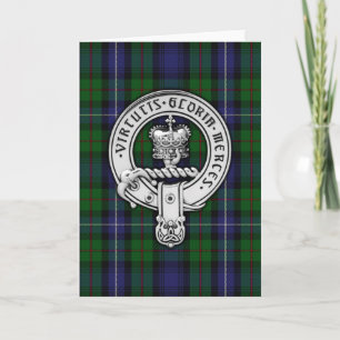 Clan Donnachaidh (Robertson) Crest /Hunting Tartan Card