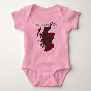 Clan Donnachaidh (Robertson) Crest & Tartan Baby Bodysuit