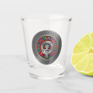 Clan Donnachaidh Robertson Crest & Tartan Knot Shot Glass