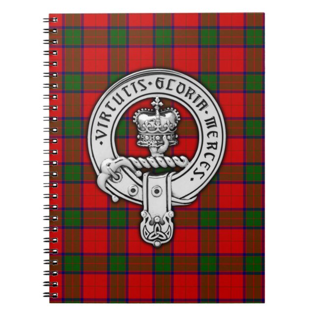 Clan Donnachaidh (Robertson) Crest &amp; Tartan Notebook (Front)