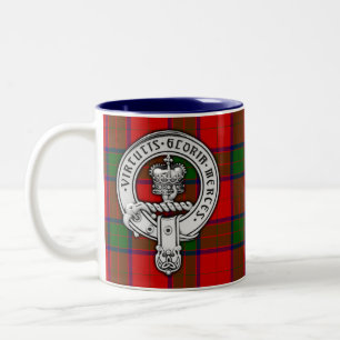 Clan Donnachaidh (Robertson) Crest & Tartan Two-Tone Coffee Mug