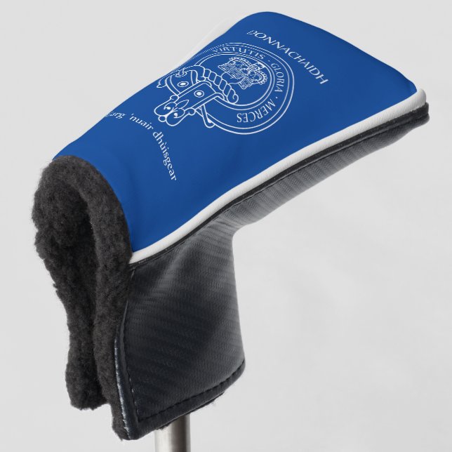 Clan Donnachaidh (Robertson) Crest & War Cry Golf Head Cover (3/4 Front)