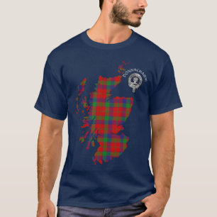 Clan Donnachaidh (Robertson) Tartan Map & Crest T-Shirt