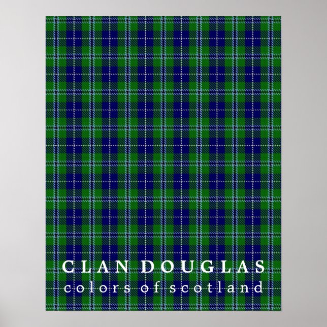 Clan Douglas Colours of Scotland Tartan Poster (Front)