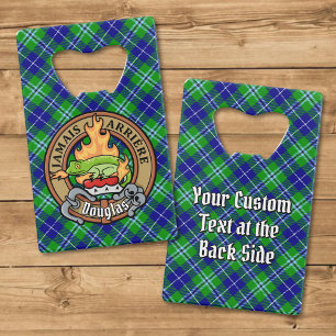 Clan Douglas Crest over Tartan