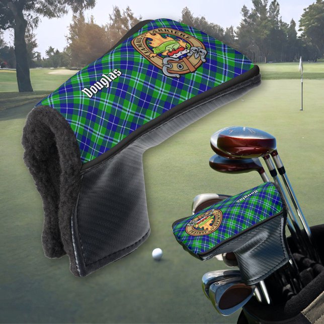 Clan Douglas Crest over Tartan Golf Head Cover (Creator Uploaded)