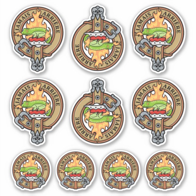 Clan Douglas Crest Sticker Set (Front)