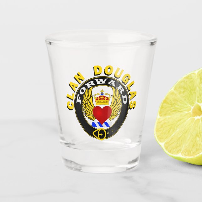 Clan Douglas "FORWARD" shot glass (Front)