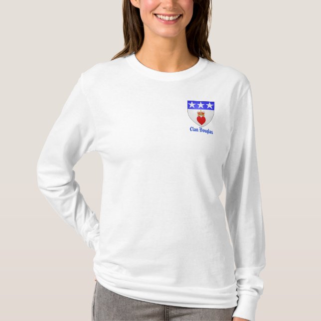 Clan Douglas Ladies Long Sleave T-Shirt (Front)