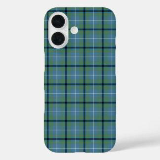 Clan Douglas Tartan Light Blue and Green Plaid iPhone 16 Case