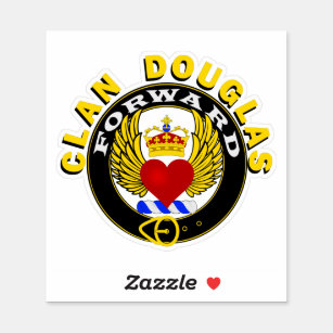 Clan Douglas "Winged Heart" Window Sticker