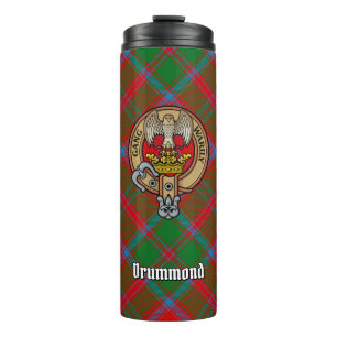 Clan Drummond Crest over Tartan Thermal Tumbler