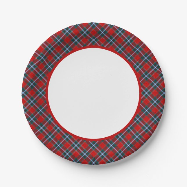 Clan Drummond Tartan Border Paper Plate (Front)