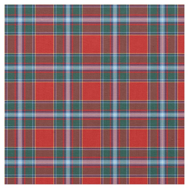 Clan Drummond Tartan Fabric (Close Up)