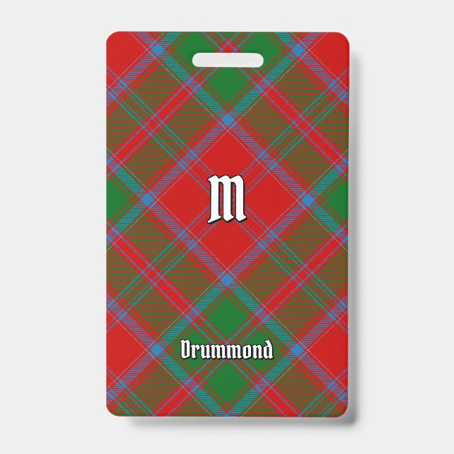 Clan Drummond Tartan ID Badge (Front)